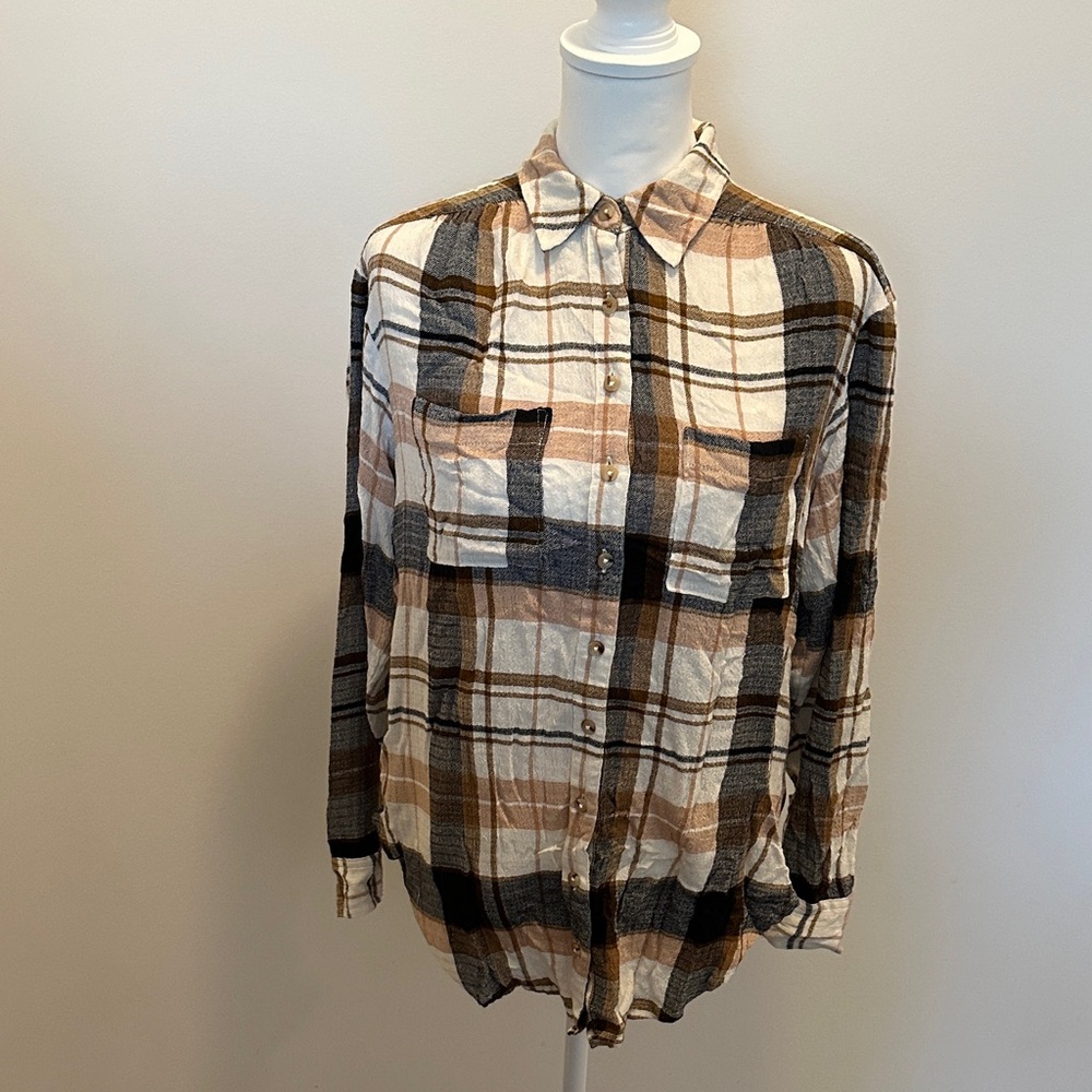 Pilcro Women’s Multicolor Plaid Shirt